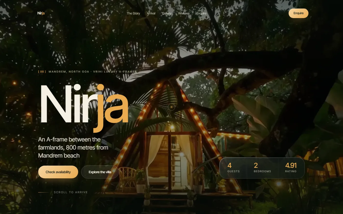 Nirja website, built by AIbis Hub