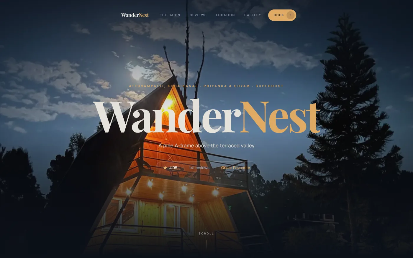 WanderNest website, built by AIbis Hub